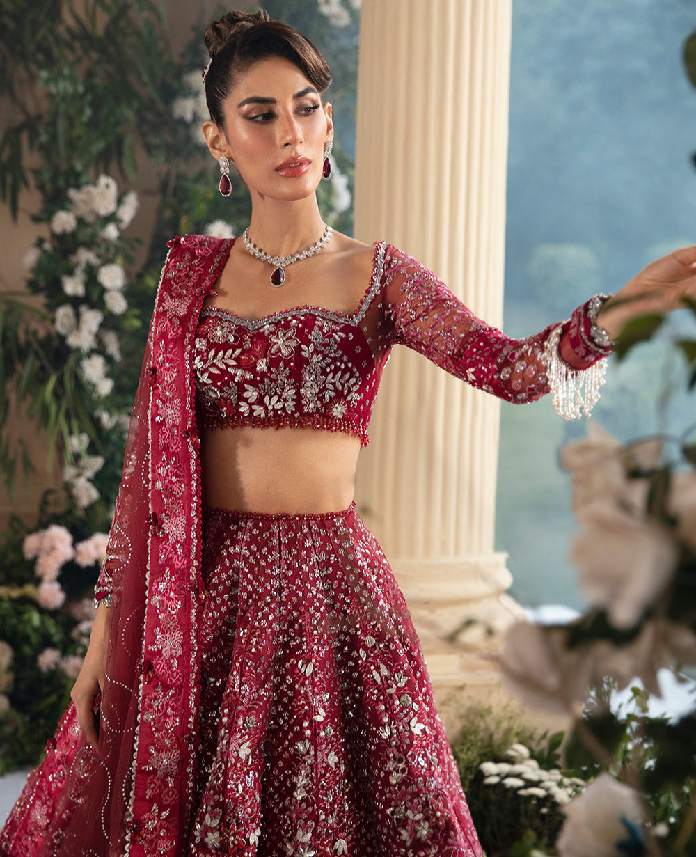 Pakistani Indian Barat Walima Wedding Dress , Embroidered Lehenga choli , Bridal Outfit