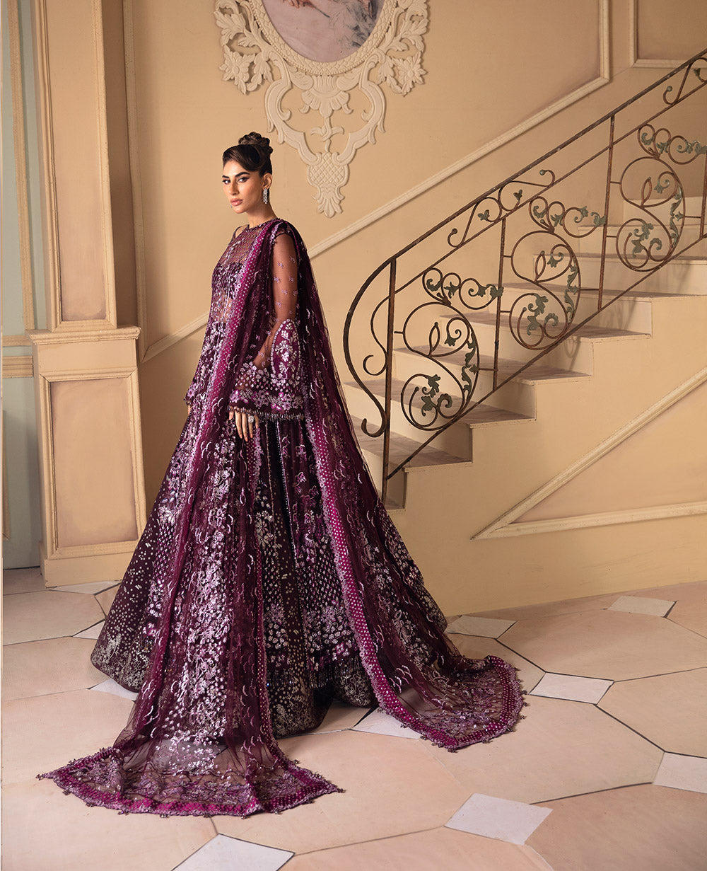 Pakistani Indian Barat Walima Wedding Dress , Embroidered Lehenga choli , Woman Bridal Outfit , Woman Wedding Reception Dress