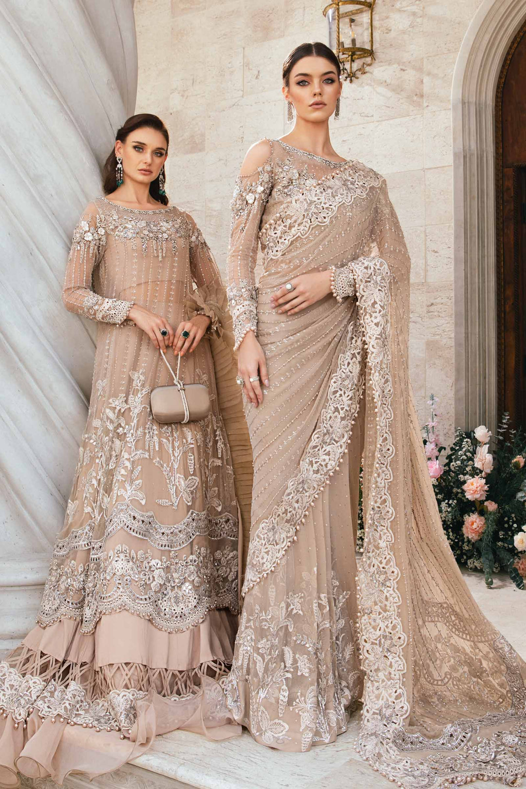 Maria B Embroidered Saree | BD-2801